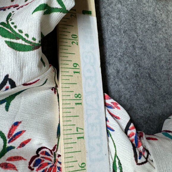 NWT Baltic Born Dress Womens Plus 2X Cream Floral Belted Tally Mini Ruffle Boho - Picture 11 of 12